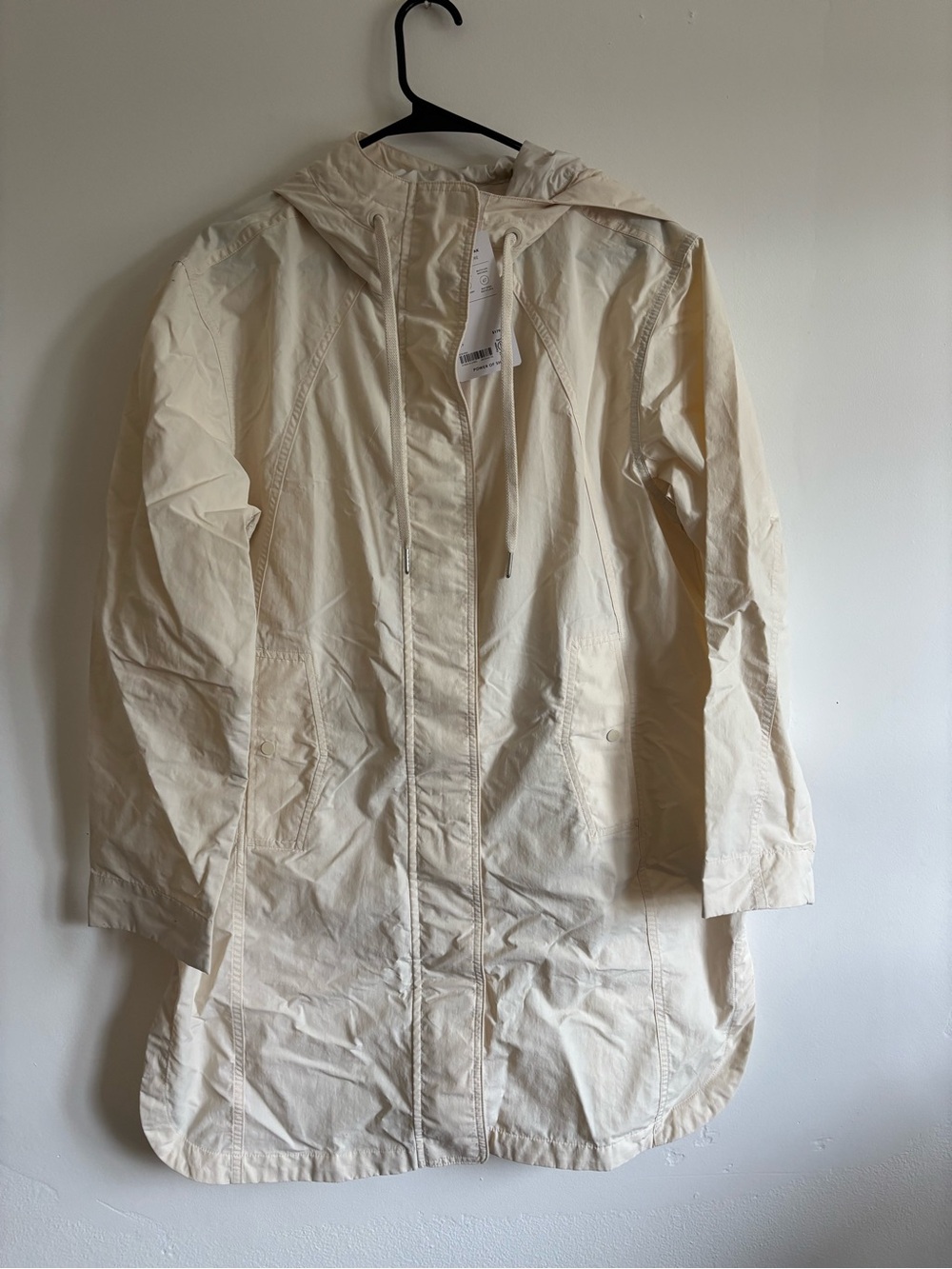 NWT Athleta Women's Lightweight Hooded Everywhere Anorak Jacket - Cream